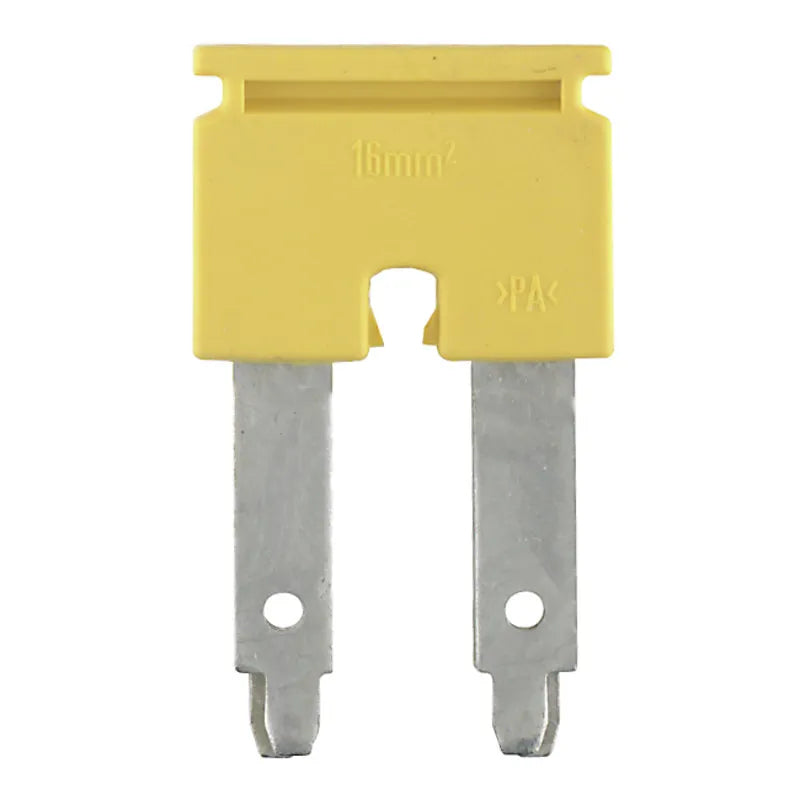 ZQV 16/2 Puente enchufable amarillo de 2 polos para WDU/ZDU/ZDK… de 16 mm²