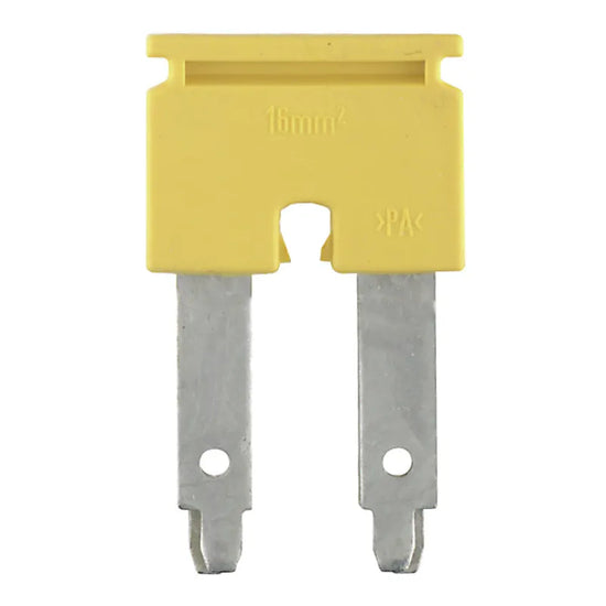ZQV 16/2 Puente enchufable amarillo de 2 polos para WDU/ZDU/ZDK… de 16 mm²