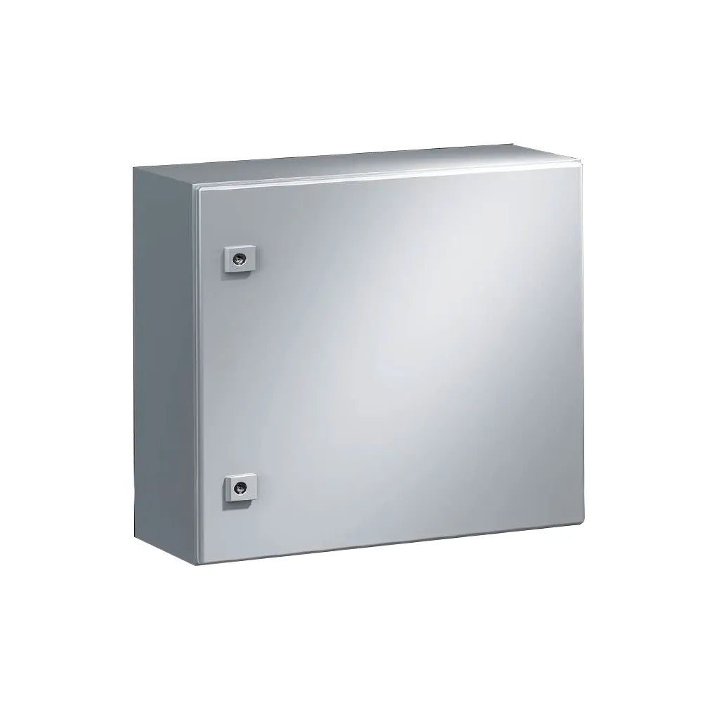 AE Gabinete mural de chapa de acero 1P 500Hx500Wx300Dmm RAL7035 IP66 NEMA 4