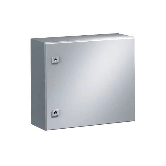 AE Gabinete mural de chapa de acero 1P 500Hx500Wx300Dmm RAL7035 IP66 NEMA 4