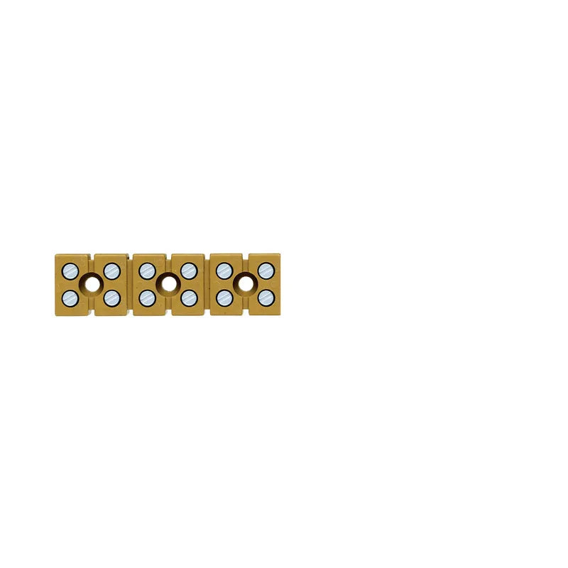 Regletas de conexión atornillada 6 polos 2.5mm² 22-14AWG 24AA 400VCA Ocre