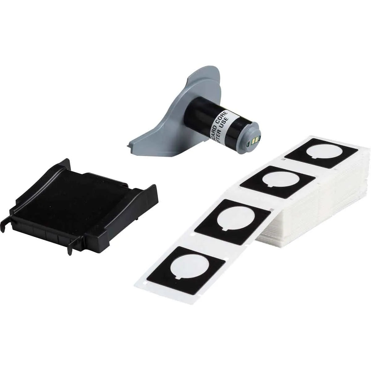 Etiqueta para botoneras de poliéster realzado 1.8Wx1.8Hin 100Pz Blanco