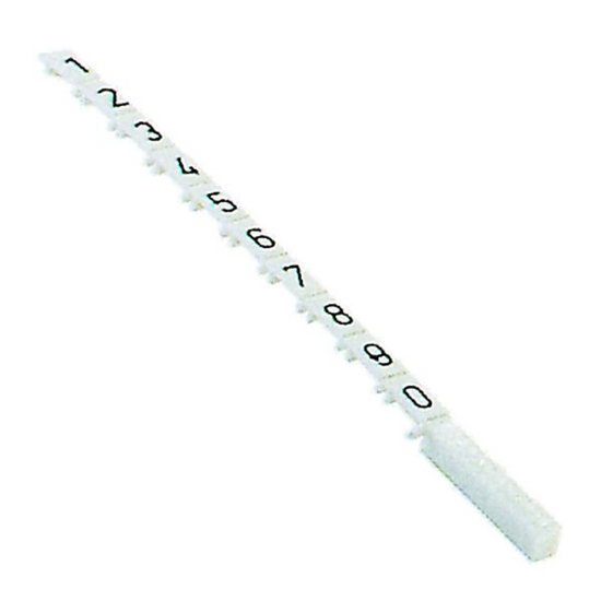 SF 10 Etiquetas para clema 2.5Hx5Wmm 0-9 xlinea Vertical 100Pz