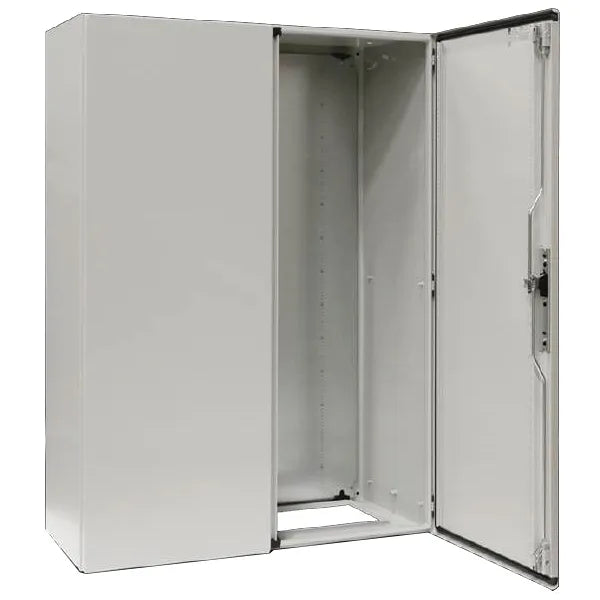 CM Armario compacto de chapa de acero 1400Hx1000Wx400Dmm 2 Puertas IP55 RAL7035