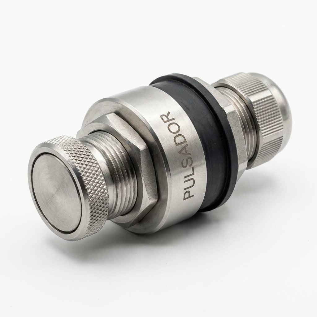 BIND M22-D-S Pulsador Rasante Negro BOTON