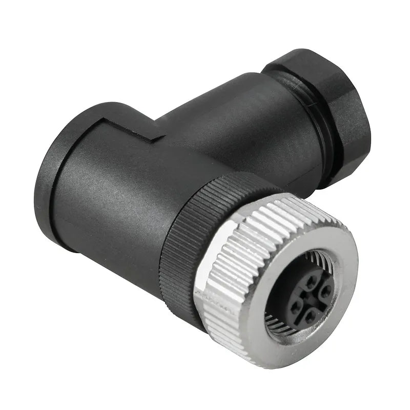 SAIBW-5/9 Conector hembra acodado M12 5P PG9 Codigo A IP67