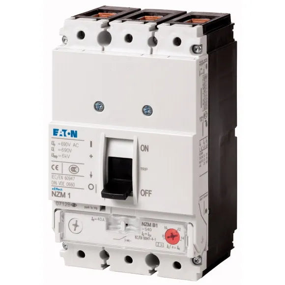 NZMB1-S40 Interruptor magnetico trifásico 40A 690V 25kA IP20 Tamaño 1