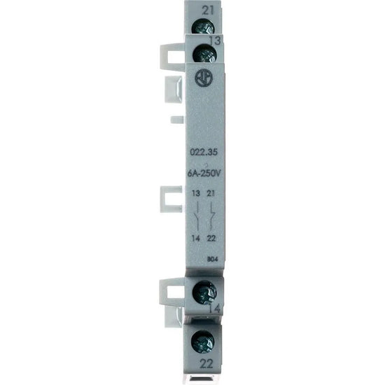 Módulo auxiliar 1NA+1NC AgNi 6A 250VCA