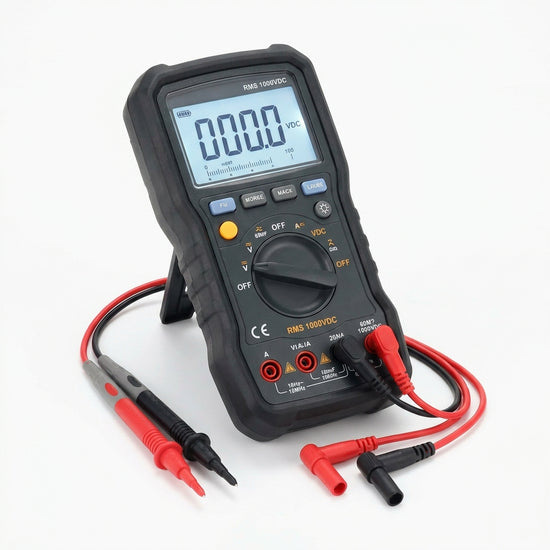 Multímetro digital RMS 1000VDC, 750VAC, 20A UC, 60M?, 100mF, 10Hz~10MHz