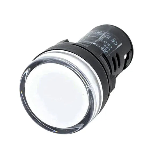 EBCHQ Indicador luminoso plano 22mm tipo luz piloto LED 24VAC/DC Blanco