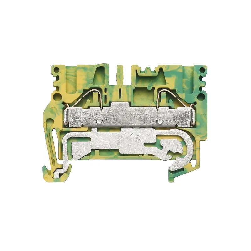PPE 2.5/4 Clema para tierra 2 conexiones 2.5mm² 20-12AWG 800VCA Verde/Amarillo