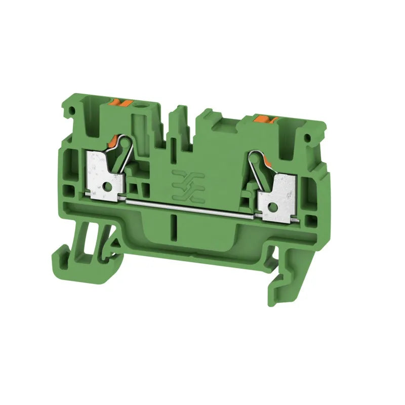 A2C 2.5 GN Clema Push-in 2 conexiones 2.5mm² 28-12AWG 24A 800VCA Verde