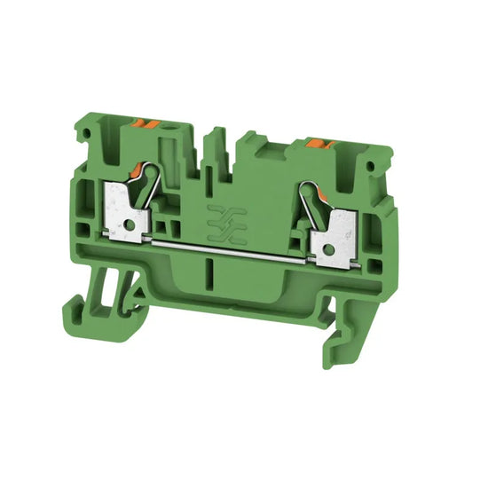 A2C 2.5 GN Clema Push-in 2 conexiones 2.5mm² 28-12AWG 24A 800VCA Verde