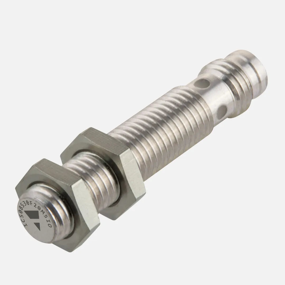 Sensor inductivo cilindrico 8mm conector M8 dist sensado 2mm PNP NO 10-36VDC