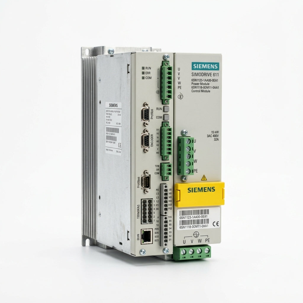 Siemens 6sn1123-1aa00-0ea1+6sn1118-0dm11-0aa1 módulo de control digital