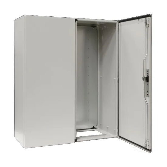 CM Armario compacto de chapa de acero 1200Hx1000Wx400Dmm 2 Puertas IP55 RAL7035