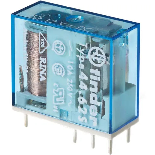 Relevador para circuito impreso 8 pines 110VCD 2CO 2NA2NC AgNi 10A 250V