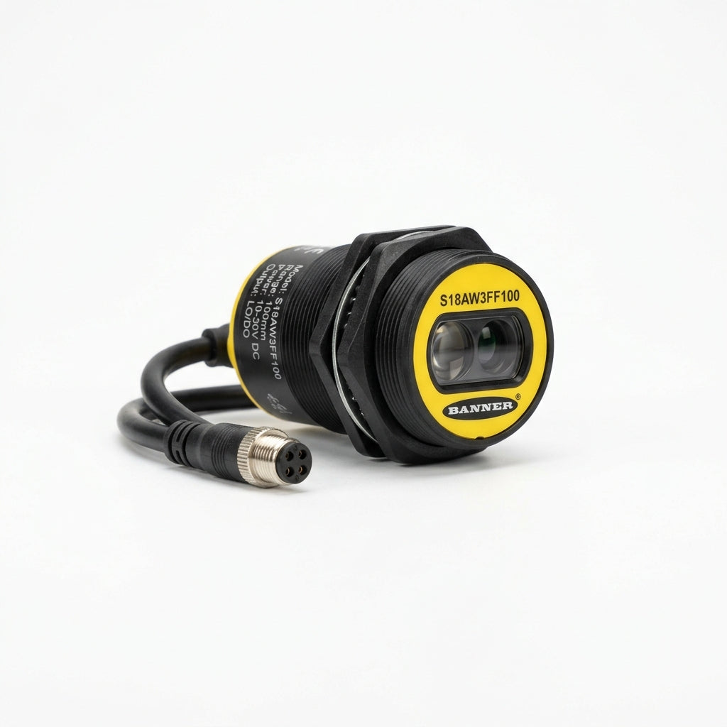 BANNER S18AW3FF100 SENSOR FOTOELECTRICO INDUSTRIAL