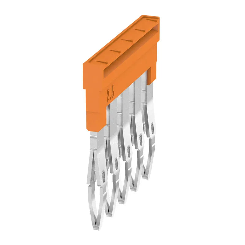 ZQV 2.5N/5 Puente enchufable naranja de 5 polos para la Serie-A de 2.5 mm²