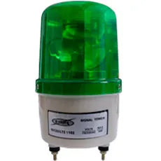 Baliza LED de 100mm con función giratoria 120-220VCA Verde