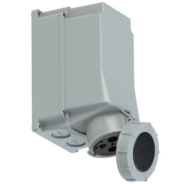 5875 Base mural 3P+T 7H 125A 500V IP67 Negro