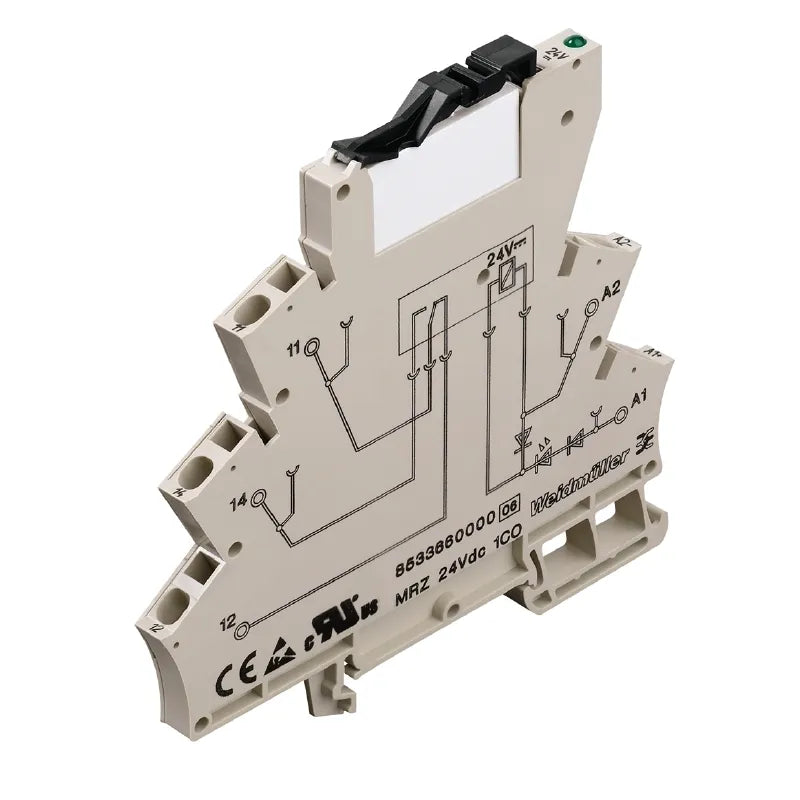 MRZ 24Vuc 1CO Interfaz relé RSS + Base 6.1mm 24VUC 1CO 1NA1NC AgSnO 6A 250V