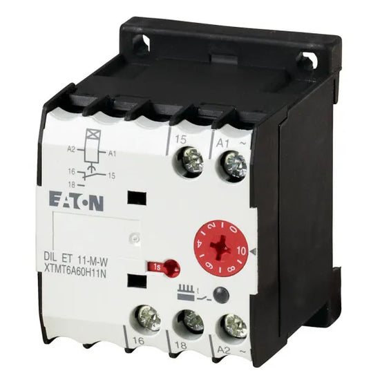 DILET11-M-W Relé de temporizado On-Delay (0.05s-60h) 400VCA 1CO IP20