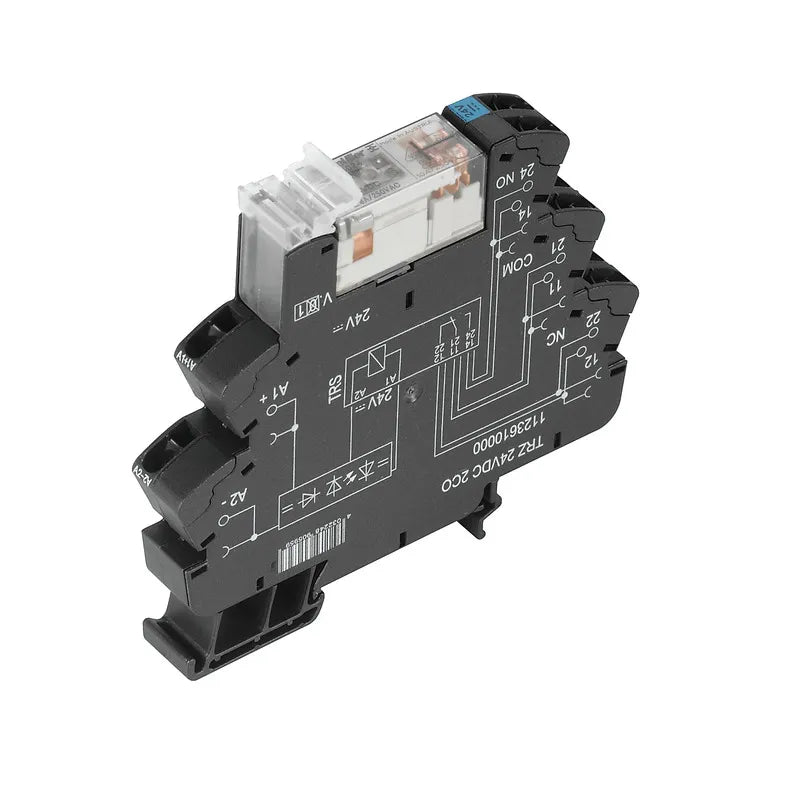 TRZ 24VDC 2CO Interfaz relé RSS + Base 12.8mm 24VCD 2CO 2NA2NC 6A 250V