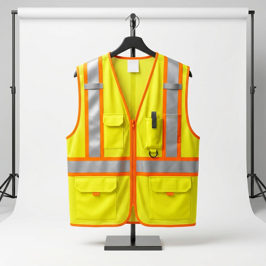 BIND Chaleco de Seguridad de Alta Visibilidad Clase 2 Solido - Verde Limon 2XL-3XL