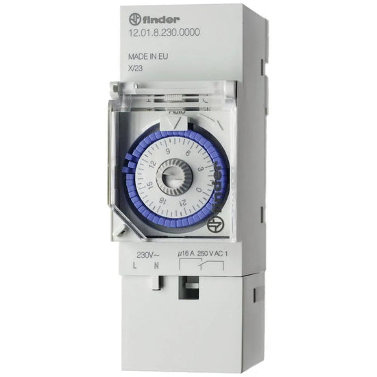 Interruptor horario electromecánico diario 230VCA 1CO 1NANC 16A 250VCA