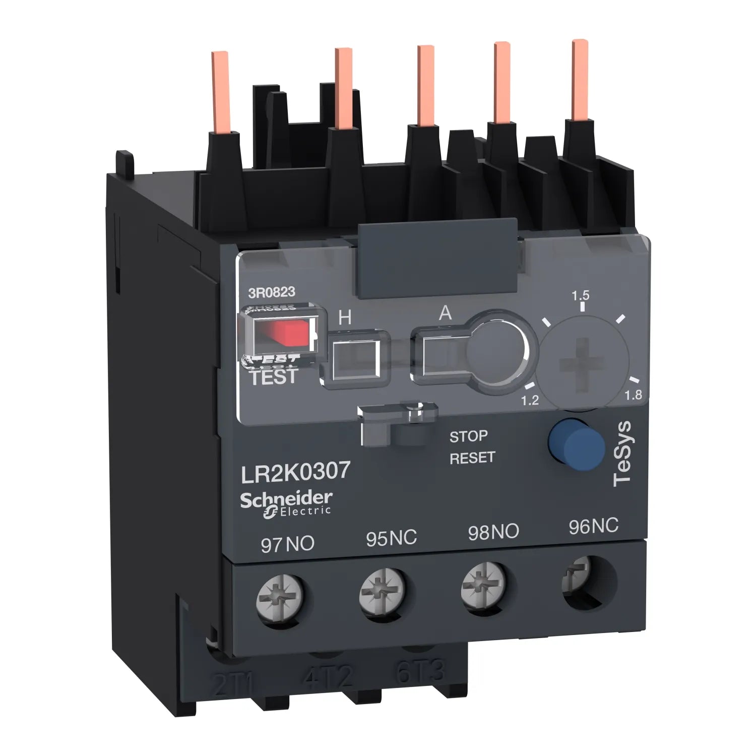 TeSys K Relevador de sobrecarga diferenciales Clase 10A  1.2-1.8A 1NA+1NC IP2X