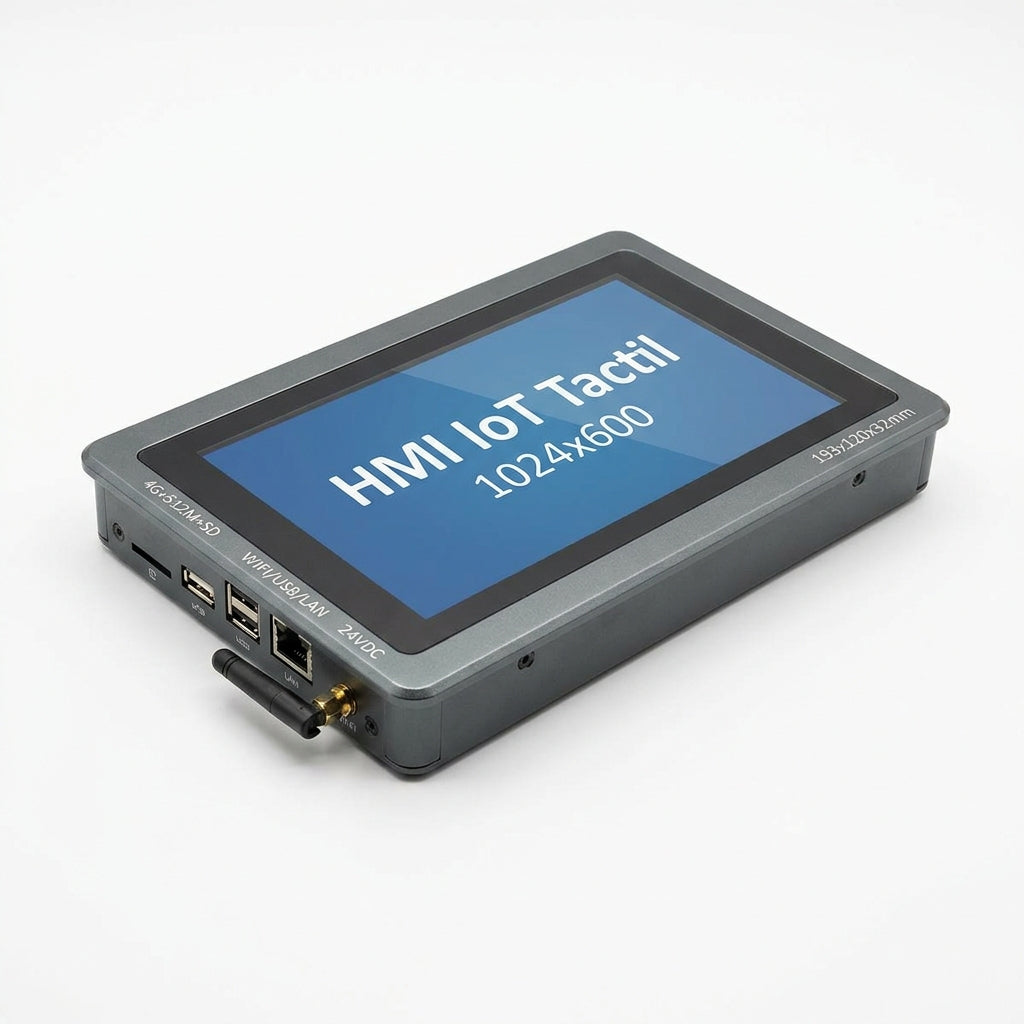 HMI IoT Tactil 7″ 1024X600 Color 4G+512M+SD 193X120X32mm WIFI/USB/LAN 24VDC