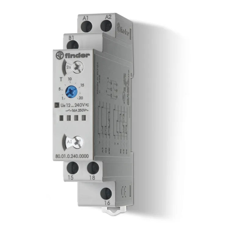 Temporizador multifunción 12-240VAC/DC 1NA1NC 16A 250V