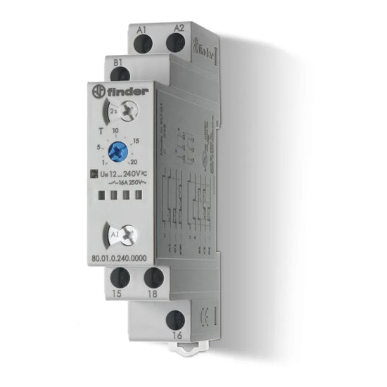 Temporizador multifunción 12-240VAC/DC 1NA1NC 16A 250V