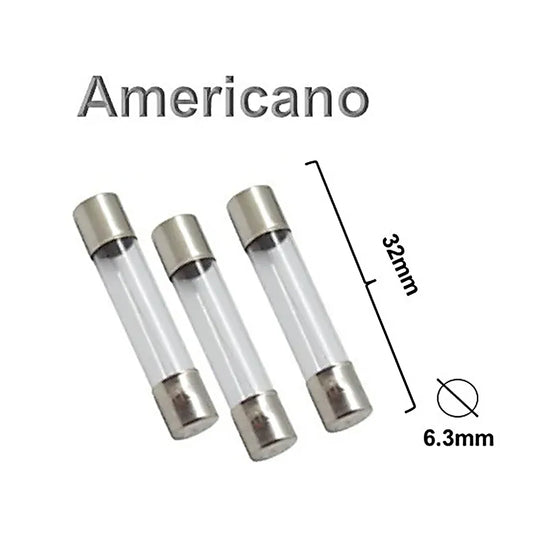 Fusible tipo americano 1/4×1 1/4″ accionamiento rápido 0.1A 250V