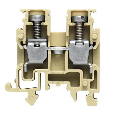 AKZ 2.5 Clema de paso Montaje TS15 2.5mm² 26-10AWG 24A 250VCA Beige