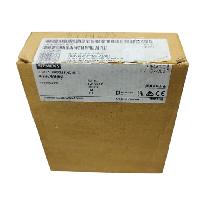 Siemens 6ES7 315-2AG10-0AB0 unidad de procesamiento