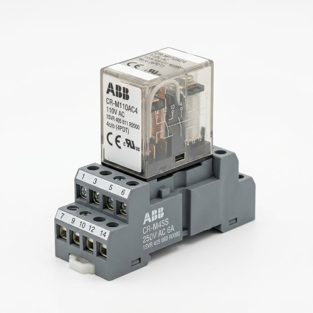 Abb Cr-m110ac4 +base Cr-m4ss relé modular