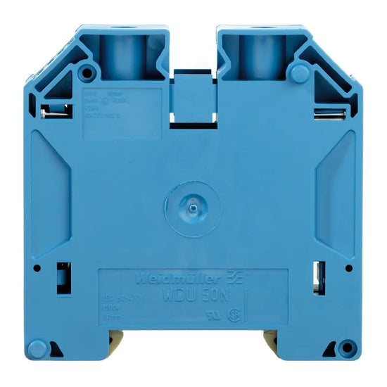 WDU 50N BL Clema de paso compacta en color azul 50mm² 8AWG-1/0 150A 1000VCA