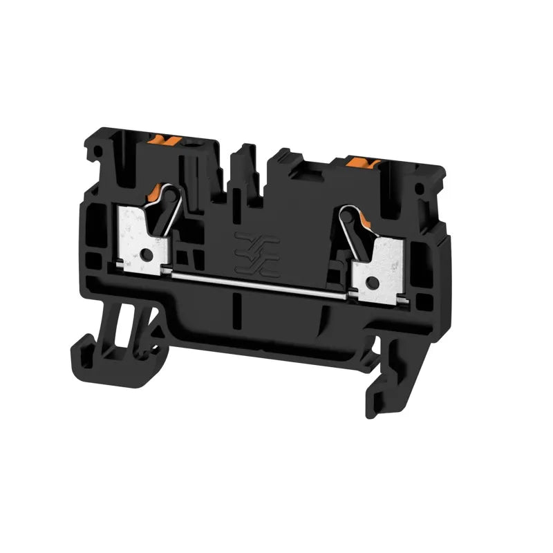 A2C 2.5 BK Clema Push-in 2 conexiones 2.5mm² 28-12AWG 24A 800VCA Negro