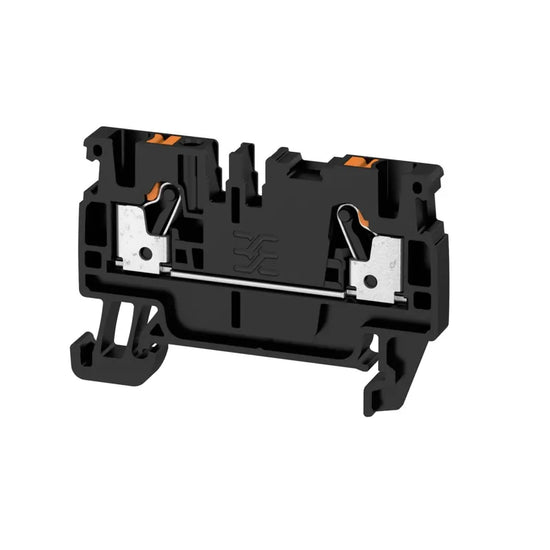 A2C 2.5 BK Clema Push-in 2 conexiones 2.5mm² 28-12AWG 24A 800VCA Negro