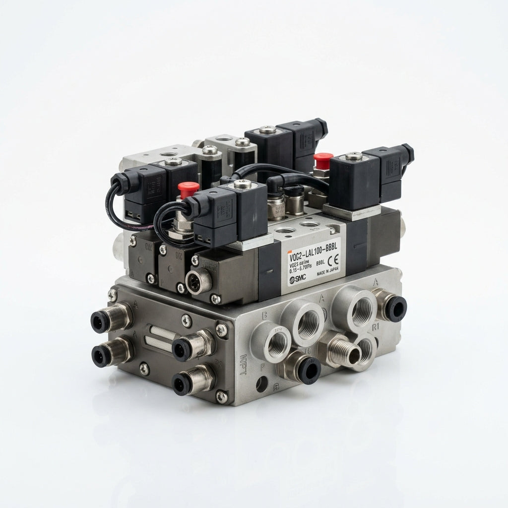 SMC VQC2-LAL100-BBBL CILINDRO NEUMATICO CON DETALLE
