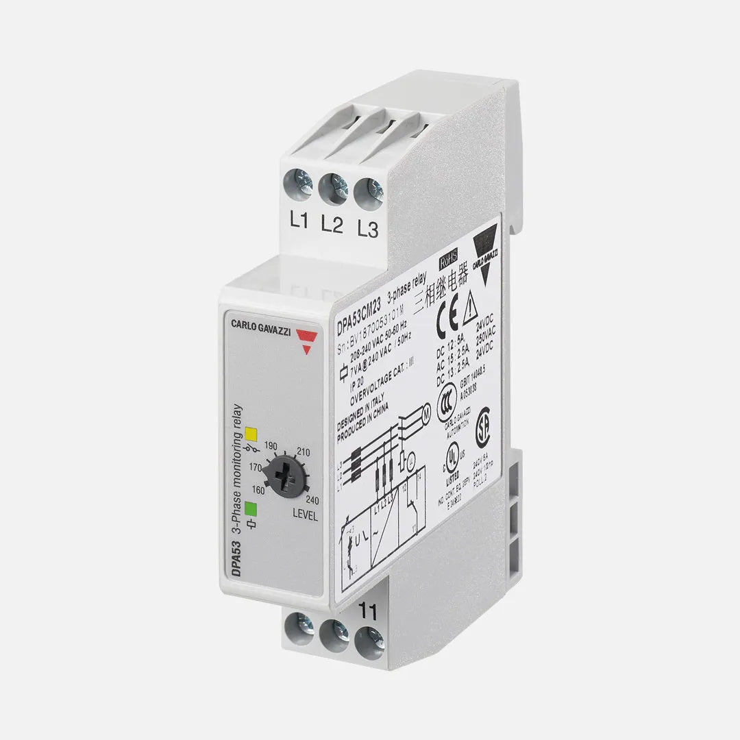 Relevador trifasico de monitoreo de sequencia y perdida de sequencia 208-240 VCA
