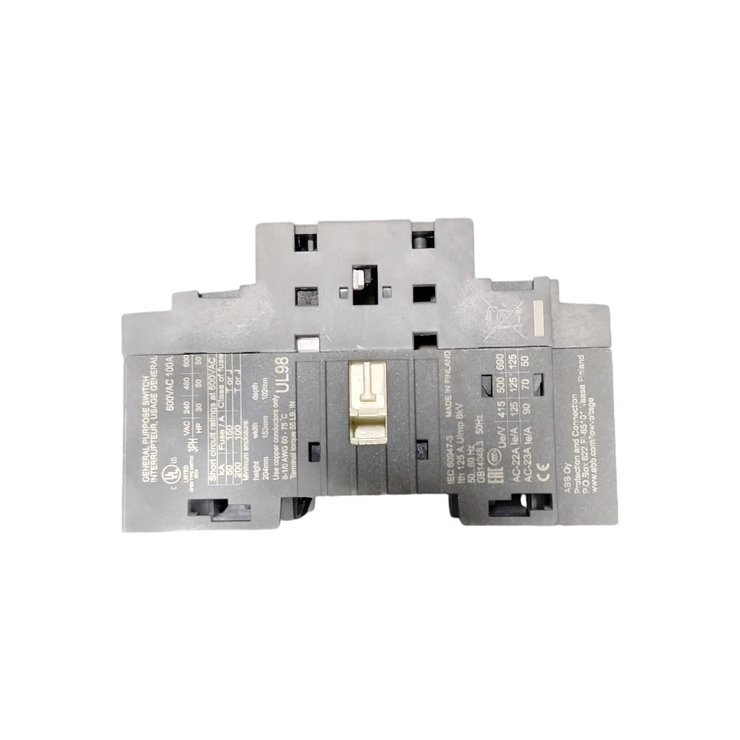 ABB 1S200B11907600449/OT125F3 Interruptor trifásico
