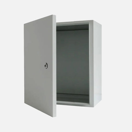 Gabinete mural c/plat. 400Hx300Wx150Dmm Acero carb/galv RAL7035 IP66