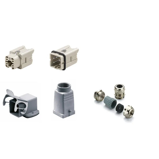 HDC-KIT-HA 04.402 KIT RockStar Salida superior 4P+PE 16A 400V Grupo1 Base acodad