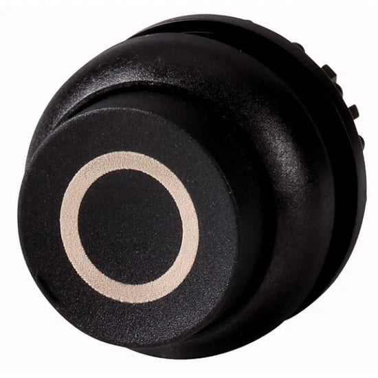 M22S-DH-S-X0 RMQ-Titan Botón pulsador Saliente B/negro 22mm Momentáneo -0- Negro