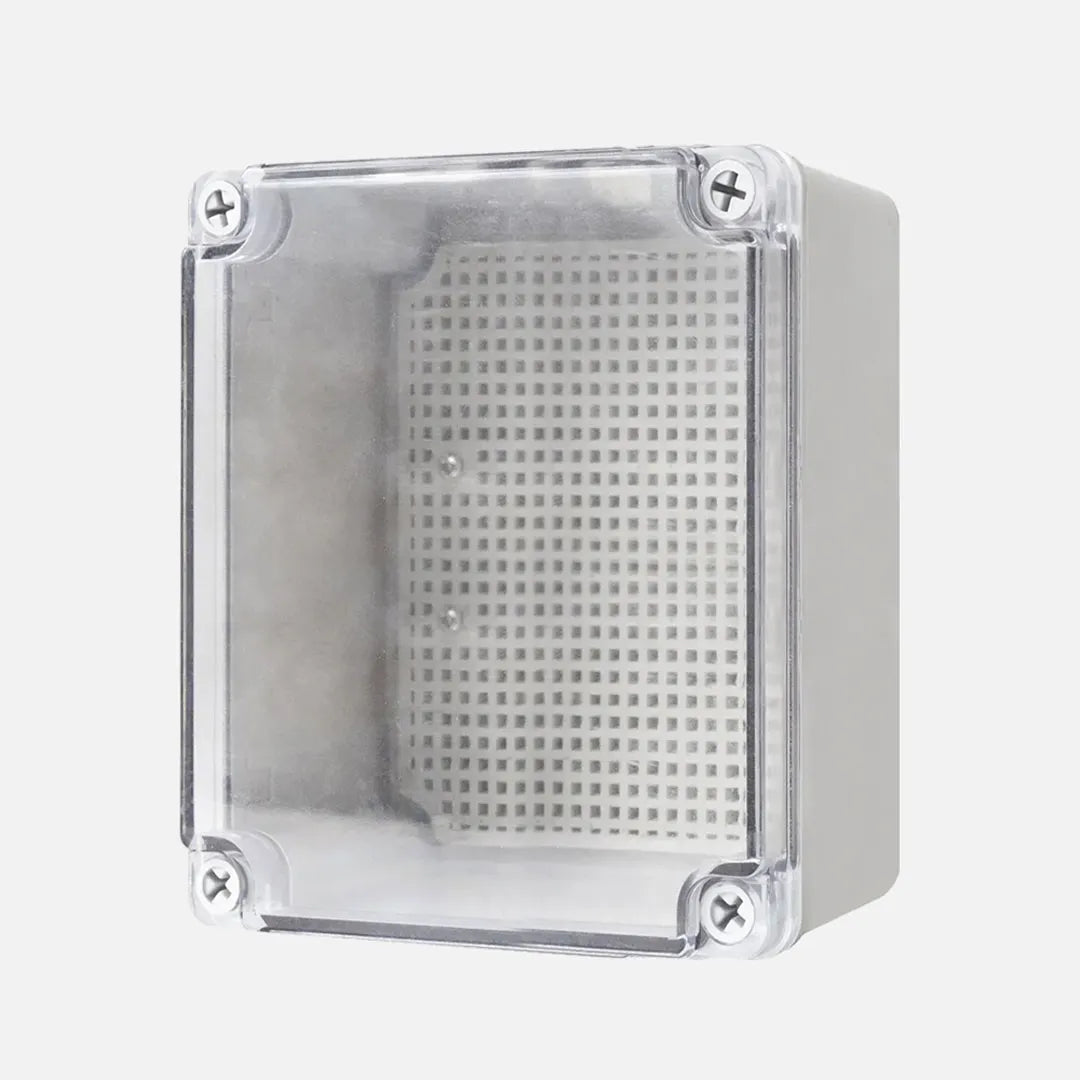 Caja de distribucion sobrep. p. trans. c/plat. 200HX150WX130Dmm Plastic PC IP67