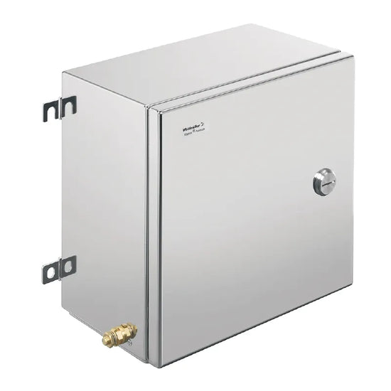 KLIPPON Caja EX con 4 placas de brida de acero inoxidable 306Hx306Wx150Dmm IP66