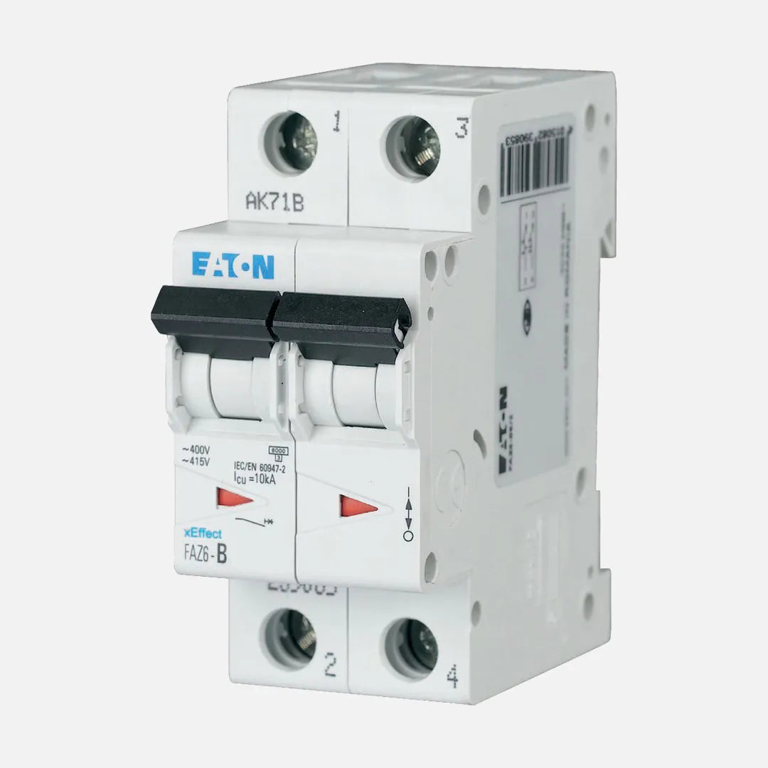 FAZ6-B16/2 Interruptor termomagnético miniatura MCB 2P 16A 6kA Curva B